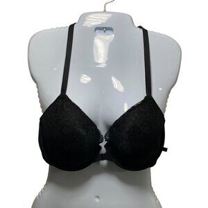 Victoria's Secret black Butterfly Lace Racerback Bra Very Sexy Dream Angels 34DD